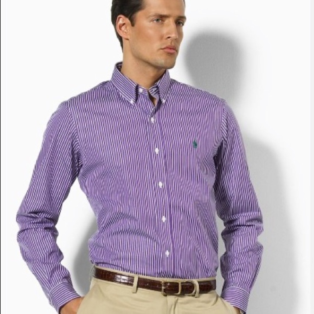 Ralph Lauren Purple striped dress shirt